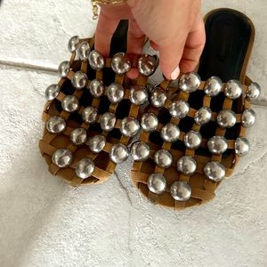 Alexander Wang Button Slides